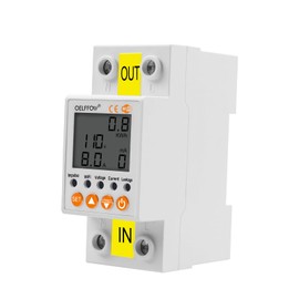 OELFFOW WiFi Circuit Breaker Smart Miniature Circuit Breaker - Single Phase AC85-300V 63A, Din Rail Mount, for Leakage, Over/Under Voltage and Over Current Protection (Top Input, Bottom Output)
