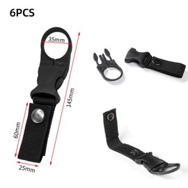 JOCXZI Keychain Bottle Holder - 6Pcs 3 Colors Water Bottle Buckles Holder Hook Bottle Holder Carabiner Hook Water Bottle Buckle for Camping Hiking Outdoor Activities