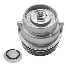 SYudwen Oil Filter Housing Cap Assembly, Compatible with 4Runner, HighIander, Camry, Tundra, Fj Cruiser, Sienna, ES350, RX350, LS460, RX330, Replacement OE #15620-31060, 15643-31050