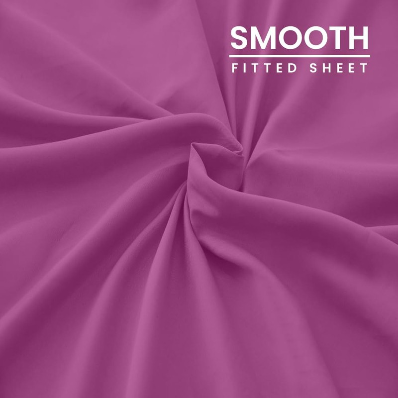 West Midlands Homeware Double Fitted Sheet Soft Brushed Microfibre Fabric