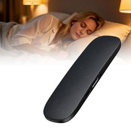 Bone Conduction Pillow Speaker, Auto-Off Timer Portable Speaker Under Pillow Rechargeable for Side Sleeper, for Relaxation & White Noise, No Earbuds (Black)