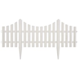 vidaXL White Garden Edging 17 pcs/10 m Border Lawn Edging