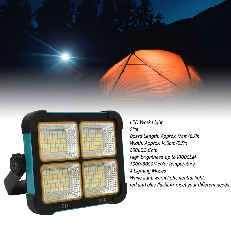 LED Work Solar Light 100W 10000LM 3000 To 6000K IP66