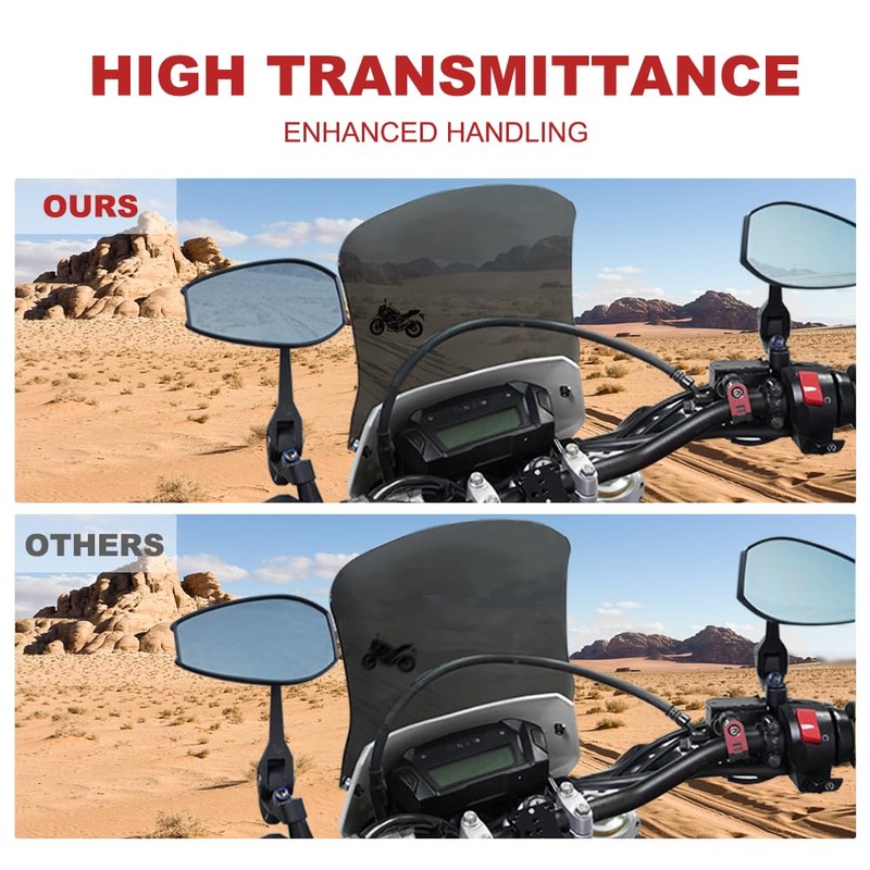 Xitomer Windshield Fit for DR650 2002-2025, DRZ400S, DRZ400SM, CRF250L 2013-2023,
