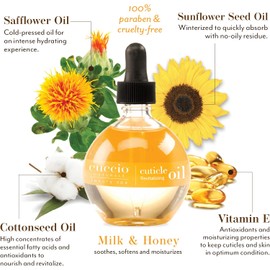 Cuccio Naturale Cuticle Revitalizing Oil Set - Provides Intense Hydration - Replenishes And Strengthens Nails - Promotes Healthier Skin - Easy To Use Rollerball Applicator - Milk And Honey - 2 Pc