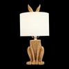 WPORDE Rabbit Table Lamp for Bedroomm, Resin Desk Light Golden