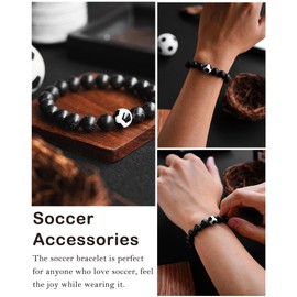 Soccer Gifts, Soccer Gifts for Boys Kids 8-12, Soccer Stuff Things Teen Boy Bracelet Christmas Soccer Accessories Gifts for Boys Men Players
