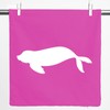 Huuraa Sofakissenbezug Robbe Silhouette Geschenk 40x40cm Fuchsia Baumwolle Robbe Geschenkidee