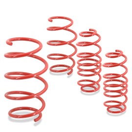 AJP Distributors 1.3" Front & 1.4" Rear Suspension Drop Height Performance Handling Sport Coil Lowering Springs Kit Red Compatible/Replacement For Accord TSX 2008 2009 2010 2011 2012 08 09 10 11 12