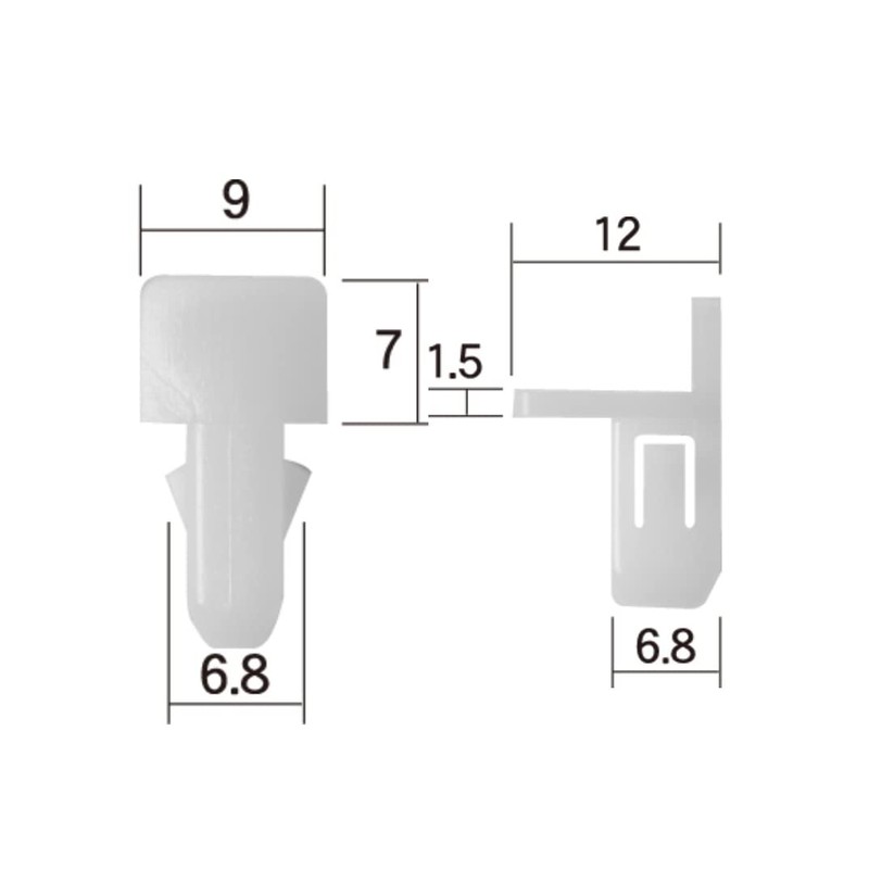 Boston BC5619 Auto Parts Rod Holder White 10 per Bag