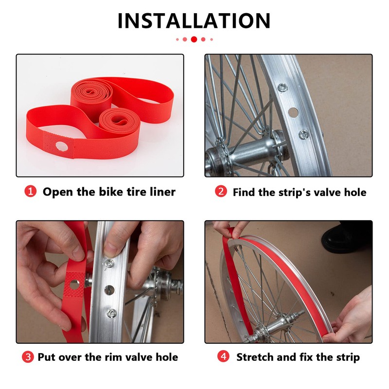 PSLER 20" Bike Rim Liner, Bicycle Tire Rim Tape 2