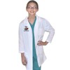 Kids Veterinarian Lab Coat with Animals, Size 7 White