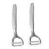 Mobestech 2Pcs Y Shape Stainless Steel Fruit Vegetable Peeler Ergonomic