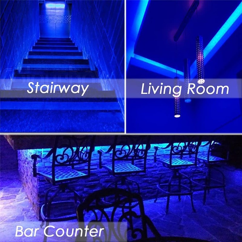HAUTY Blue LED Strip Light, Non-Waterproof 16ft/5m SMD5050 (60 LED/s)
