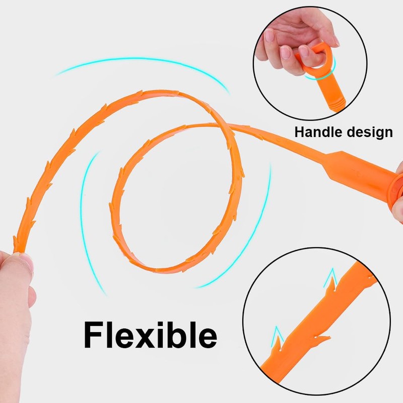 25 inch Drain Snake Hair Removal Tool 10 pcs, Hair