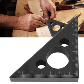 45 Degree Triangle Angle Measure, Aluminum Alloy Triangle Ruler, High Precision Woodworking Measuring Tool for Engineer Carpenter