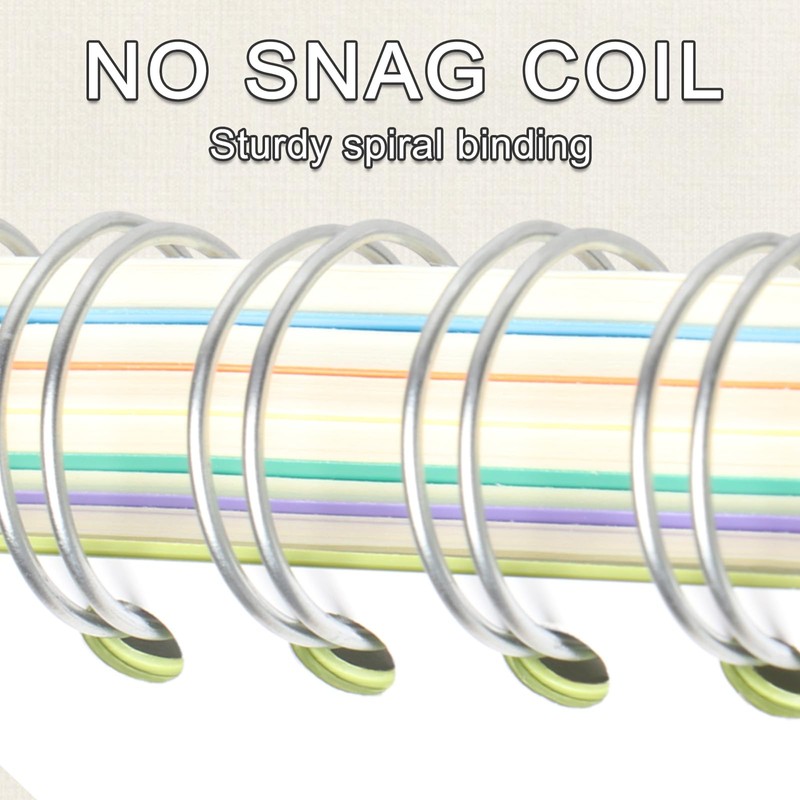 5 Subject Notebook College Ruled Spiral Notebook 7x10 Inch Hardcover