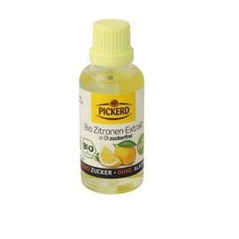 Pickerd Organic Lemon Extract with Natural Flavours of Lemon in a Highly Concentrated Form Alcohol & Sugar Free 50 ml