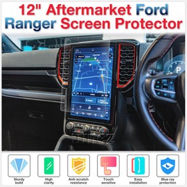 Tempered Glass Screen Protector Guard For Next Gen Ranger T6.2 P703 RA Year 2022 2023 2024 2025 Infotainment Radio System Head Unit Stereo Player (12-inch Infotainment Radio)