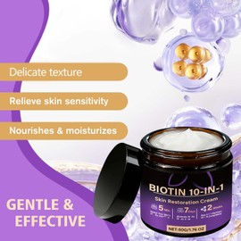 2PCS Biotin 10-in-1 Skin Restoration Cream, Professional Skin Treatment Cream, Deeply Moisturizes for All Skin Types
