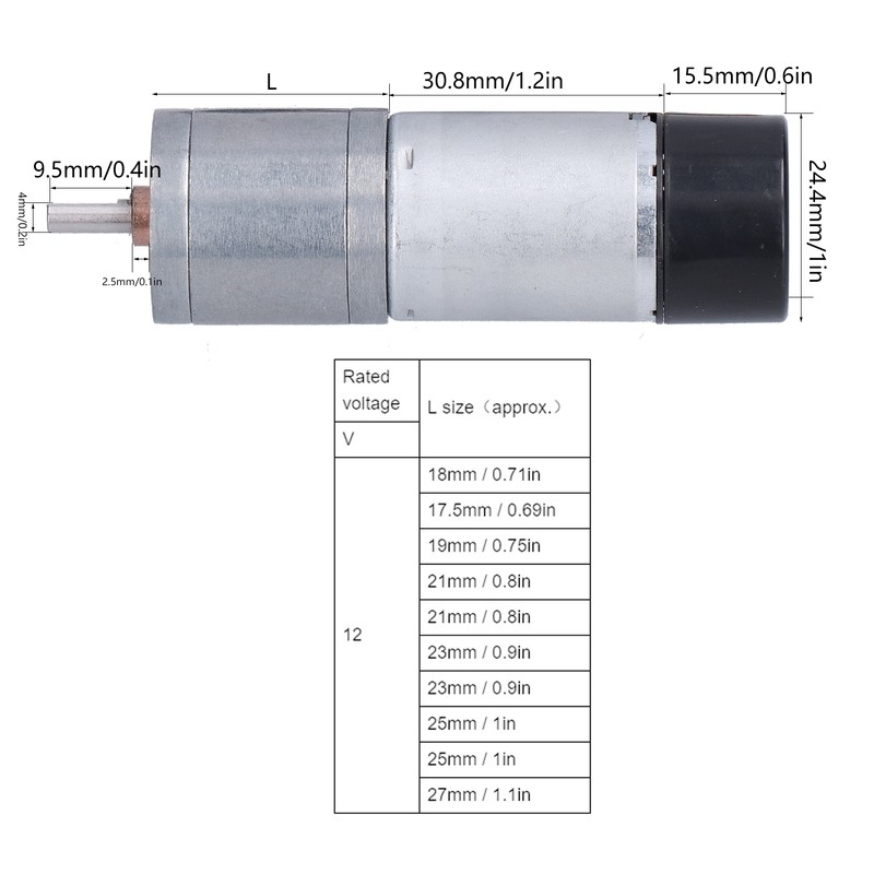 DC Geared Motor with Encoder Speed Measuring Signal Feedback Smart