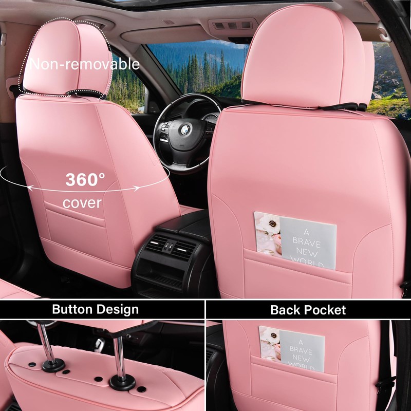 Coverado Car Seat Covers Front Seats, 2 Piece Car Seat