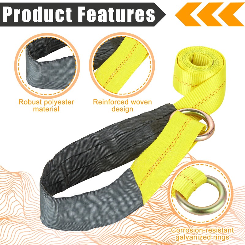 GBACHOOSE 12Pack 2 Inch x 7.8 Ft Lasso Straps with