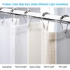 AmazerBath White Waffle Shower Curtain, 36x72 Inches, Fabric Stall Curtain