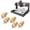 5Pcs 3D Printer Nozzle Set Brass with Stainless Steel Tips