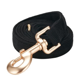 YUDOTE Soft Corduroy Dog Lead Small, 1.5 x 150 cm, Black