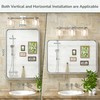 TokeShimi 20 x 30 Inch Silver Bathroom Wall Mirror Vanity