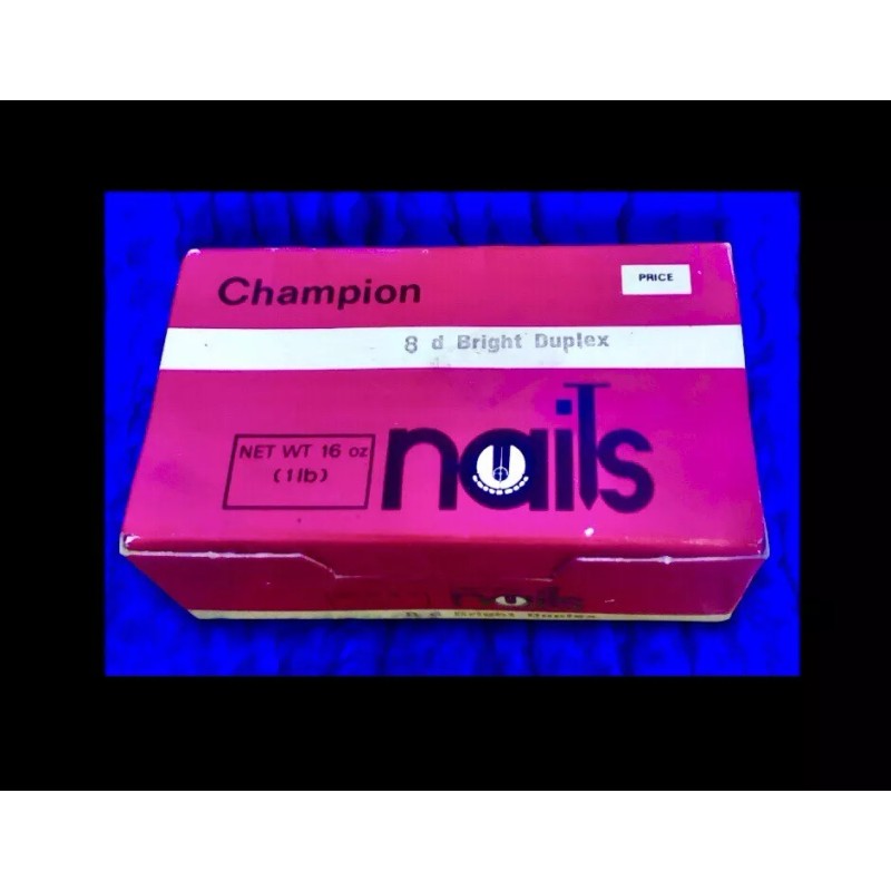 Champion 5 Boxes 8 d Bright Duplex Nails Double Head