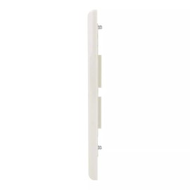 Construct Pro 2-Port Keystone Wall Plate with Screwless Face (Light Almond)