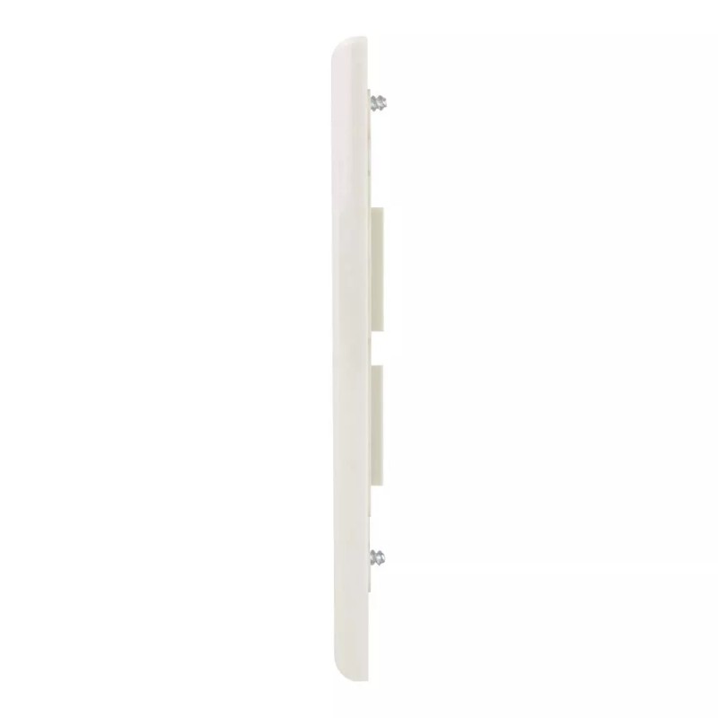 Construct Pro 2-Port Keystone Wall Plate with Screwless Face (Light