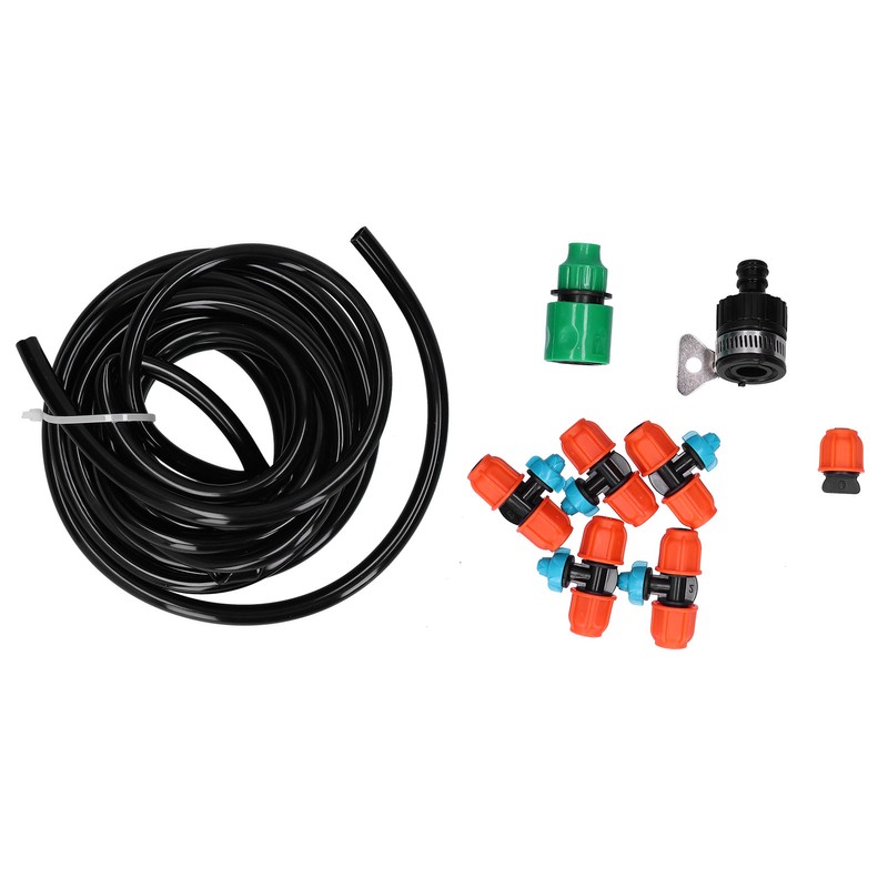 5m Garden Irrigation Kit 9/12 Hose Spray Nozzle Automatic Watering