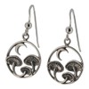 Touch Jewellery 925 Sterling Silver Mushrooms and Moon Drop Earrings