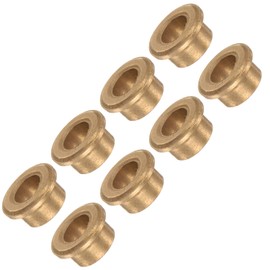 Kozelo 8pcs Flanged Sleeve Bearing - [8mm x 12mm x 8mm] Bronze Oilless Bushing for Equipment Machine Use | Gold