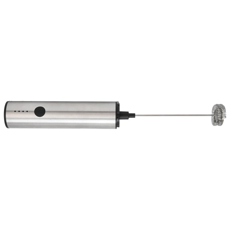 Stainless Steel Electric Milk Frother Handheld Egg Beater USB Charging