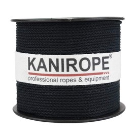 Kanirope® Cobraid Cotton Rope 1.5 mm 100 m Colour Black 8-Way Braided