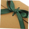 STOBOK Envelope with Ribbon 50pcs European Envelope Green Ribbon Kraft