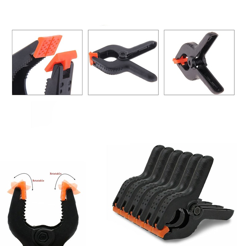 4 Pcs 3" 7.6cm Plastic Spring Clamps Extra Strength and
