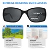 SZEOEOM Bifocal Reading Sunglasses with Integrated Reading Strength Foldable TR90