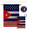 USA Decoration Stand with Cuba Burlap House Flag Pack Support