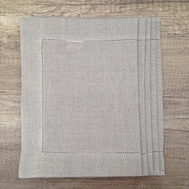 Table Set of 4 Placemats Made Of 100% Pure Linen 30 x 45 cm
