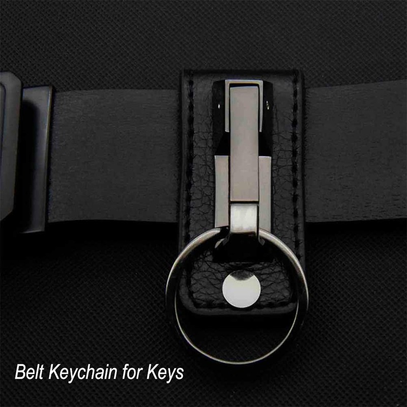 Liangery Keychain, Car Belt Keychain, Carabiner, Men's Belt Loop, Leather,