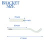 4X Universal Designer Radiator Wall Mount Brackets (White) with Fixing