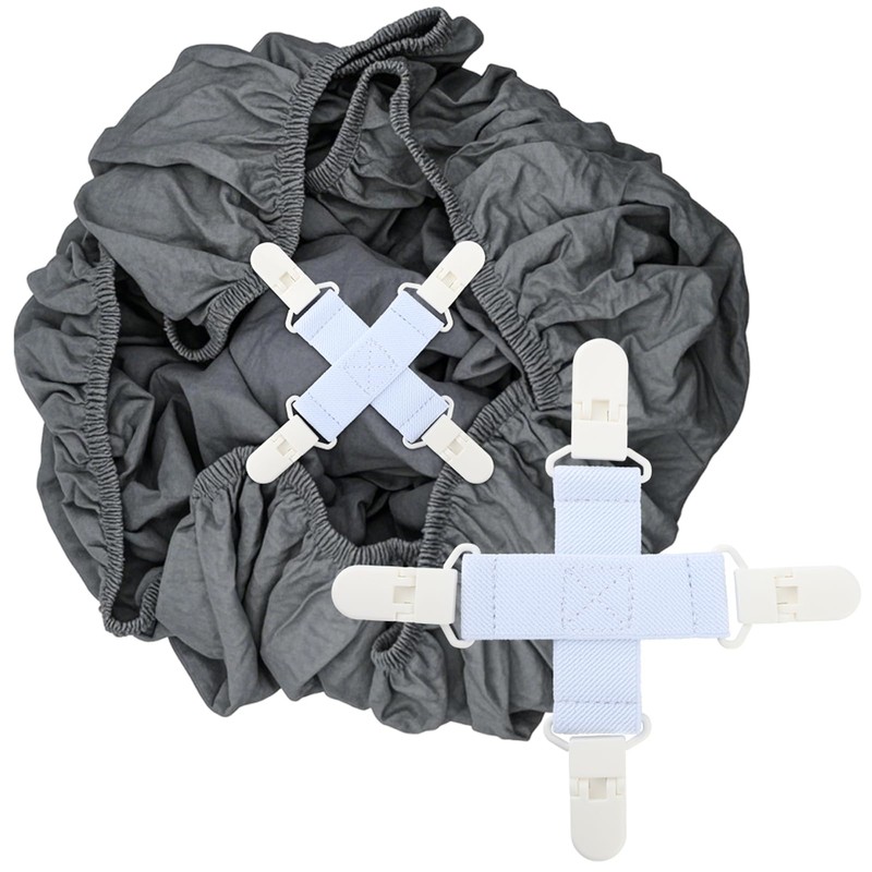 2-Piece Bed Sheet Detangler Clips – Stop Laundry Tangles &