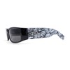 Locs Gangster Bandana Print Arm Classic Rectangular Cholo Sunglasses Gloss