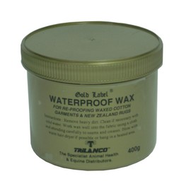 Waterproof Wax, Gold Label. Re-proofing For All Waxed Cotton Garments, 400 GM