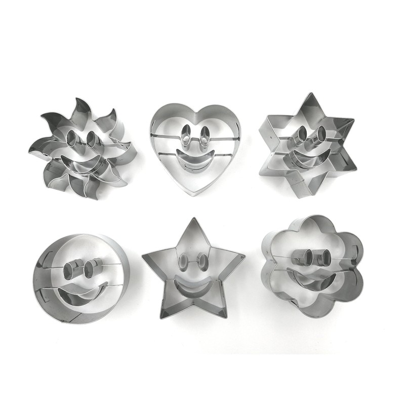 JOKUMO Smiley Cookie Cutters Set – 6 PC High Grade